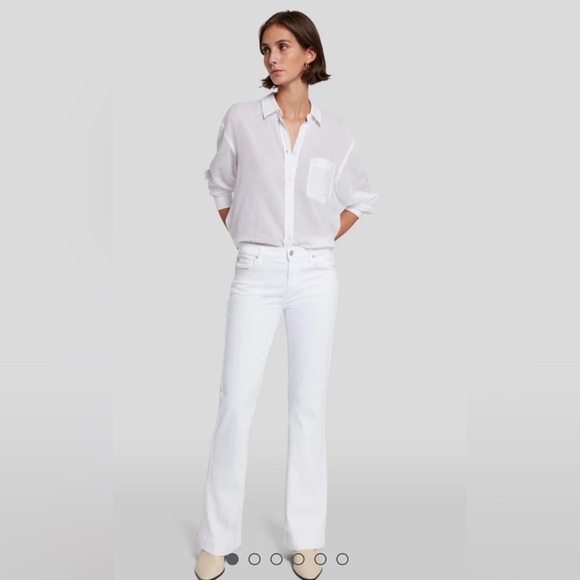 7 For All Mankind SLIM ILLUSION TAILORLESS DOJO IN LUXE WHITE - Picture 1 of 13